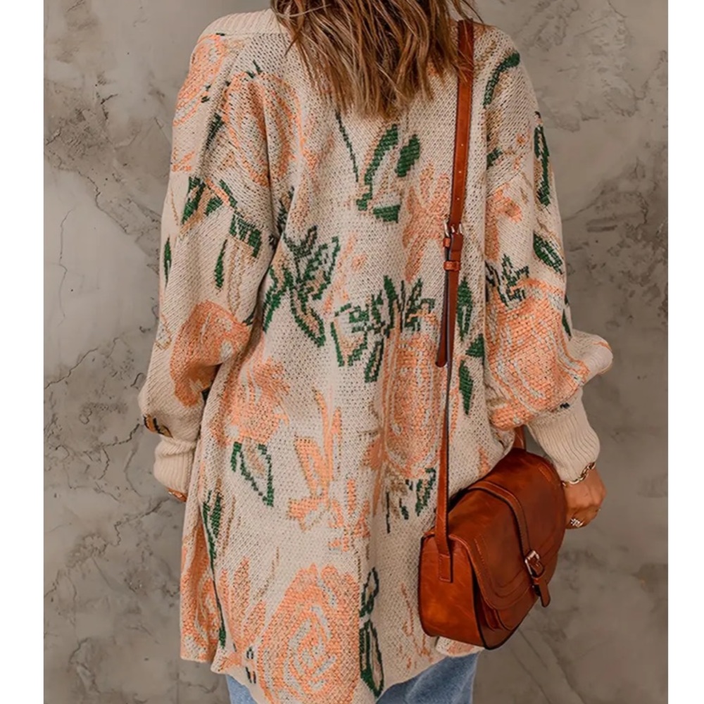 NEW Boho peach 🍑 Magnolia cardigan - Picture 1 of 10